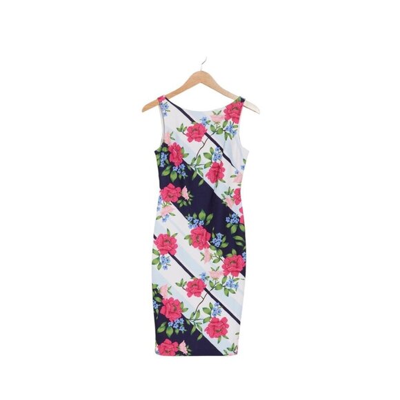Vince Camuto Womens Multi Color Floral Sleeveless Tank Bodycon Dress Sz 14 New - Picture 9 of 10